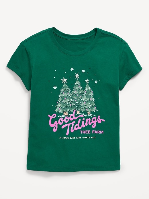 Image number 1 showing, Short-Sleeve Graphic T-Shirt for Girls