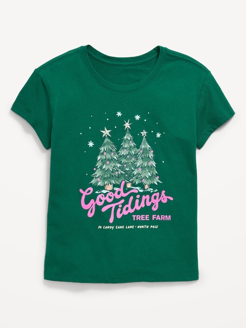Short-Sleeve Graphic T-Shirt for Girls - Botanica