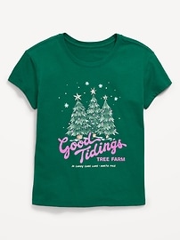 Image number 1 showing, Short-Sleeve Graphic T-Shirt for Girls