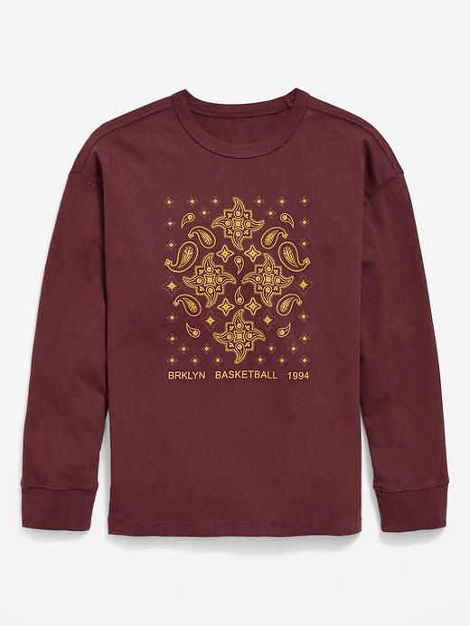 Image number 2 showing, Oversized Long-Sleeve Graphic T-Shirt for Boys
