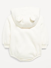 Image number 2 showing, Disney© Hooded Winnie the Pooh Fleece One-Piece Romper for Baby