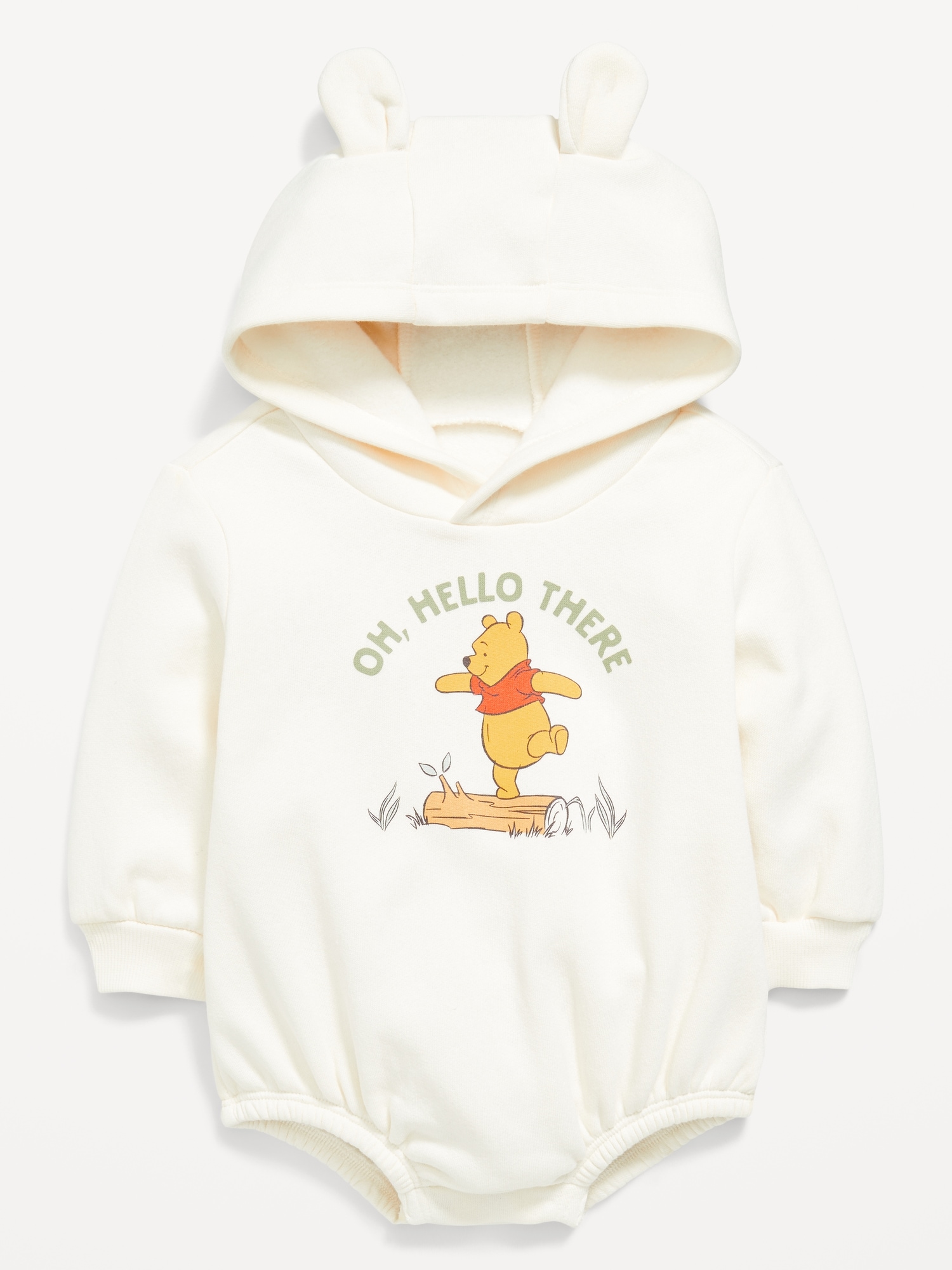 Disney© Hooded Winnie the Pooh Fleece One-Piece Romper for Baby