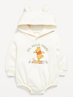 Disney© Hooded Winnie the Pooh Fleece One-Piece Romper for Baby