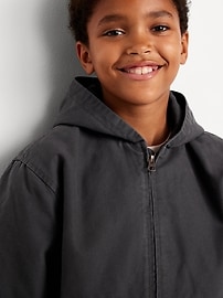 Image number 4 showing, Hooded Canvas Jacket for Boys