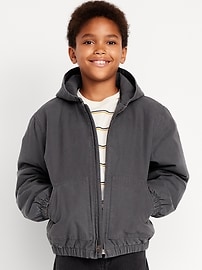 Image number 1 showing, Hooded Canvas Jacket for Boys