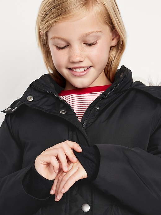 Water-Resistant Parka Jacket for Girls