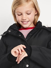 Image number 5 showing, Water-Resistant Parka Jacket for Girls