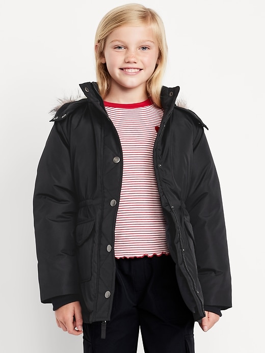 Water-Resistant Narrow-Channel Puffer Jacket for Girls