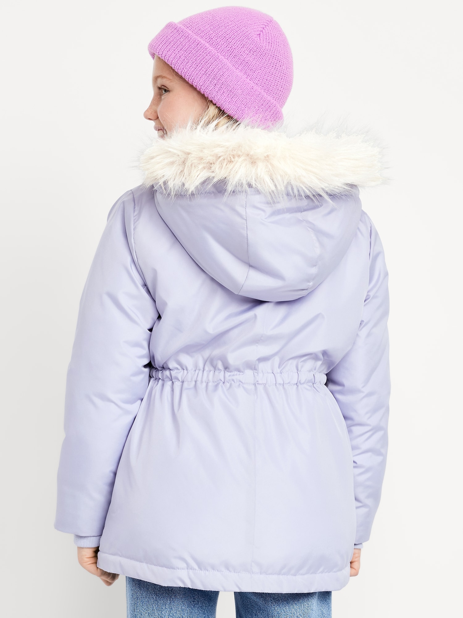 Water-Resistant Parka Jacket for Girls