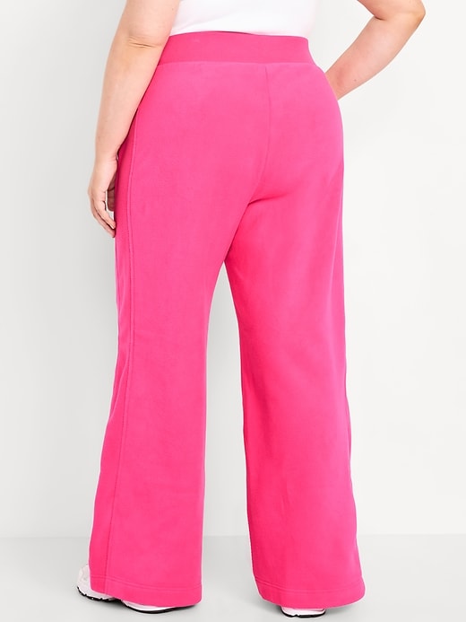Image number 5 showing, Extra High-Waisted Microfleece Wide-Leg Pants