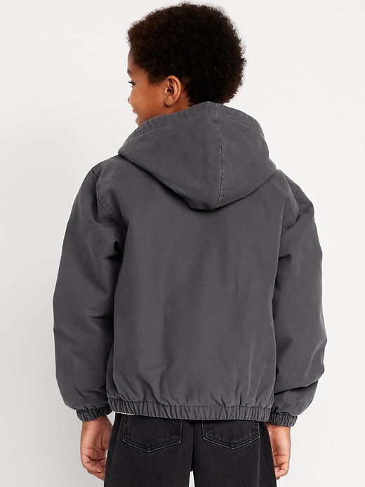 Image number 5 showing, Hooded Canvas Jacket for Boys