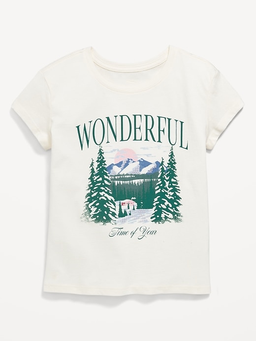 Image number 1 showing, Short-Sleeve Graphic T-Shirt for Girls