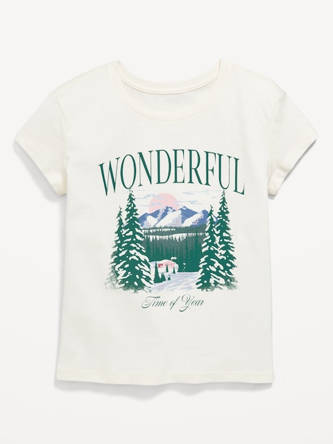 Short-Sleeve Graphic T-Shirt for Girls - Creme De La Creme
