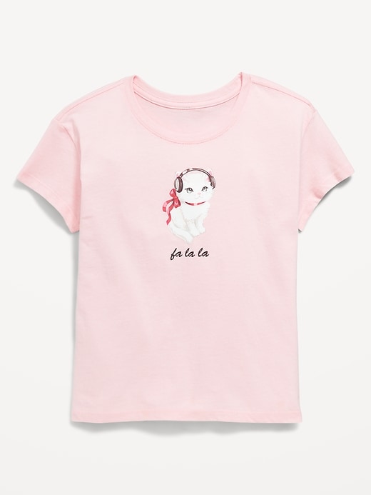Image number 1 showing, Short-Sleeve Graphic T-Shirt for Girls