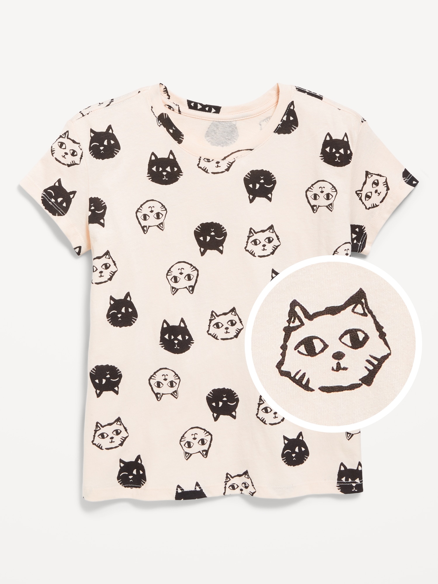Softest Printed Short-Sleeve T-Shirt for Girls