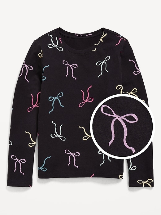Image number 1 showing, Softest Printed Long-Sleeve T-Shirt for Girls