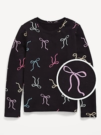 Image number 1 showing, Softest Printed Long-Sleeve T-Shirt for Girls