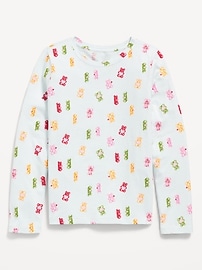 Image number 1 showing, Softest Printed Long-Sleeve T-Shirt for Girls