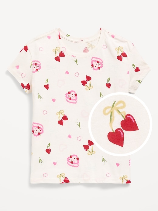 Image number 1 showing, Softest Printed Short-Sleeve T-Shirt for Girls