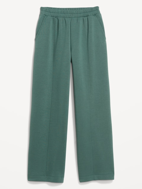 High-Waisted Bounce Fleece Wide-Leg Sweatpants - Lakeshore
