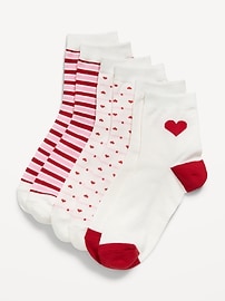Image number 1 showing, Novelty Quarter Crew Socks 3-Pack for Women