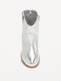 Image number 2 showing, Shiny Side-Zip Western Booties for Girls