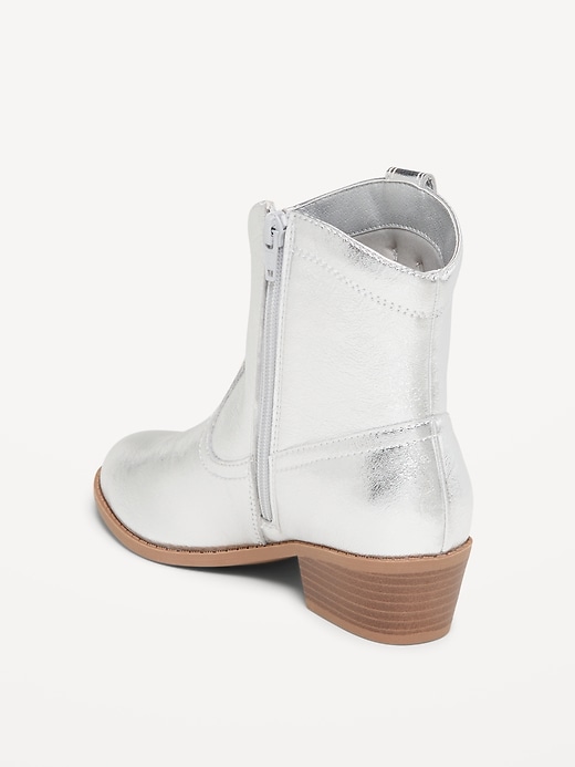 Image number 4 showing, Shiny Side-Zip Western Booties for Girls