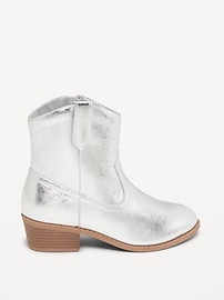 Image number 3 showing, Shiny Side-Zip Western Booties for Girls