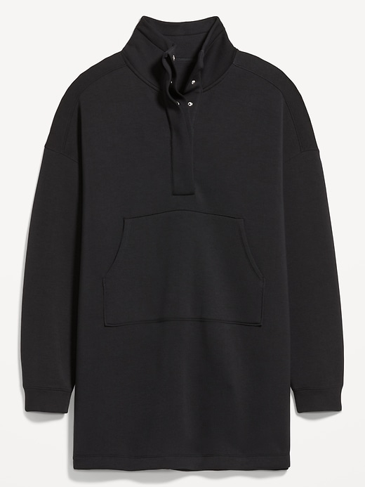 Image number 5 showing, Bounce Fleece Oversized Funnel-Neck Tunic