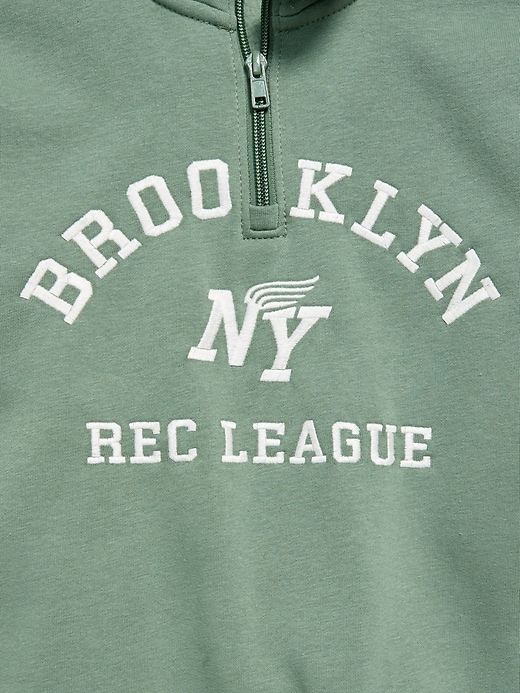 Image number 4 showing, Oversized Graphic Quarter-Zip Sweatshirt for Boys