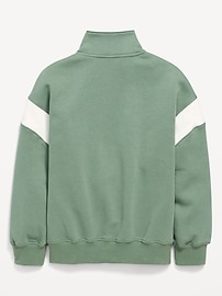 Image number 3 showing, Oversized Graphic Quarter-Zip Sweatshirt for Boys