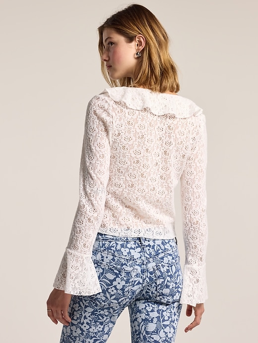 Image number 2 showing, Old Navy x Anna Sui V-Neck Floral Lace Top