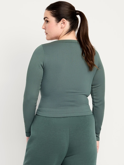 Image number 6 showing, Exhale Seamless Fitted Rib T-Shirt