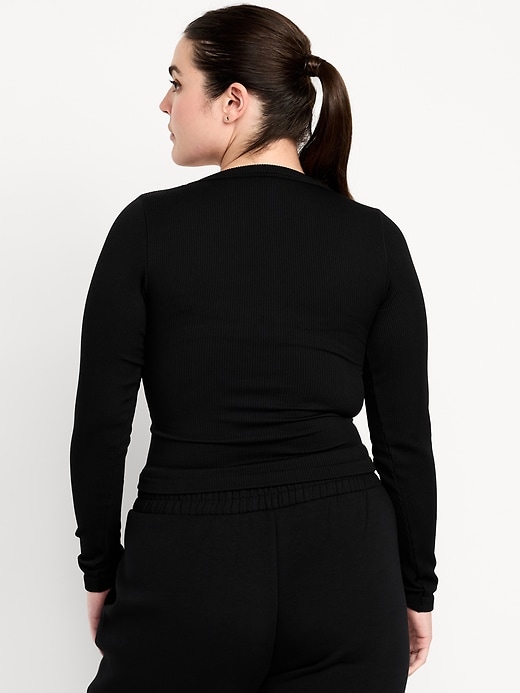 Image number 6 showing, Exhale Seamless Fitted Rib T-Shirt