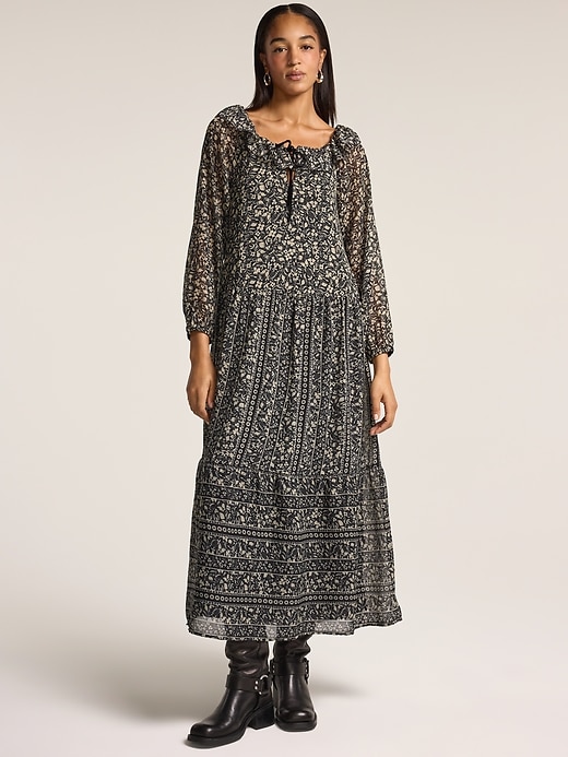 Image number 1 showing, Old Navy x Anna Sui Tiered Ruffle Maxi Dress