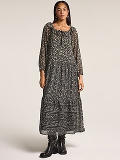 Old Navy x Anna Sui Tiered Ruffle Maxi Dress