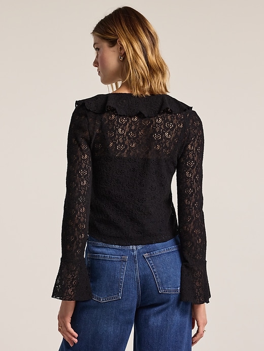 Image number 2 showing, Old Navy x Anna Sui V-Neck Floral Lace Top