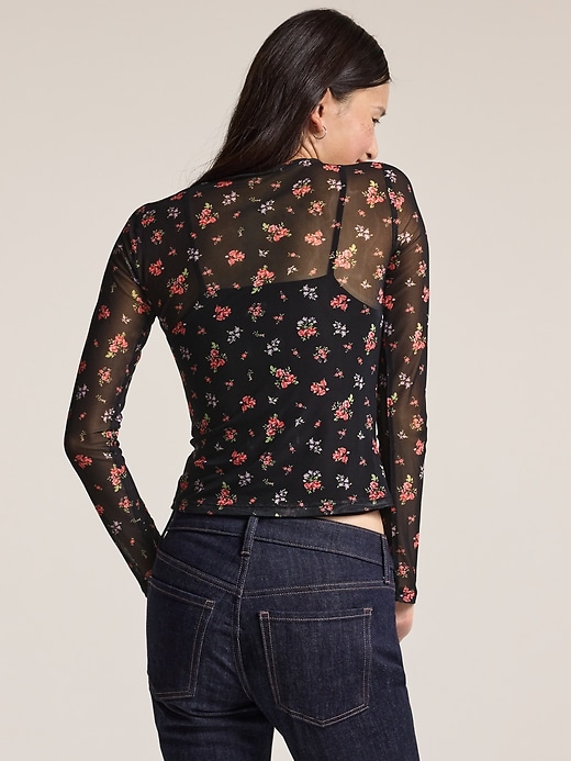 Image number 2 showing, Old Navy x Anna Sui Sheer Long-Sleeve Top