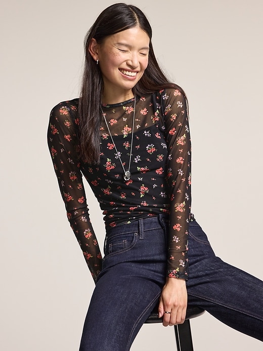 Image number 3 showing, Old Navy x Anna Sui Sheer Long-Sleeve Top