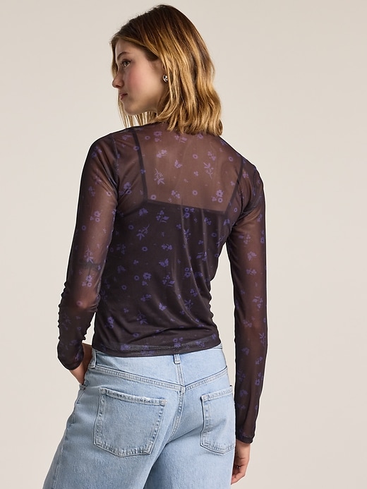 Old Navy x Anna Sui Sheer Long-Sleeve Top