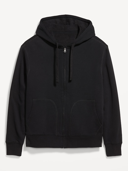 Image number 1 showing, Sherpa-Lined Fleece Zip Hoodie