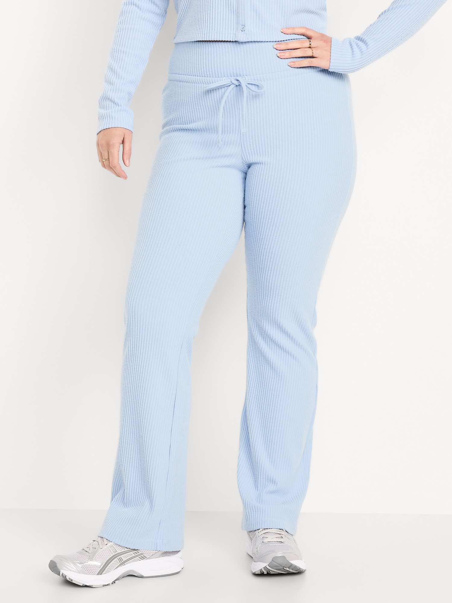 Image number 5 showing, Extra High Waisted Sweater Ribbed Flare Pant