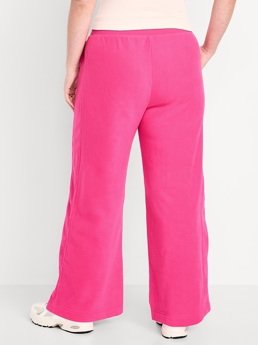 Extra High-Waisted Microfleece Wide-Leg Pants