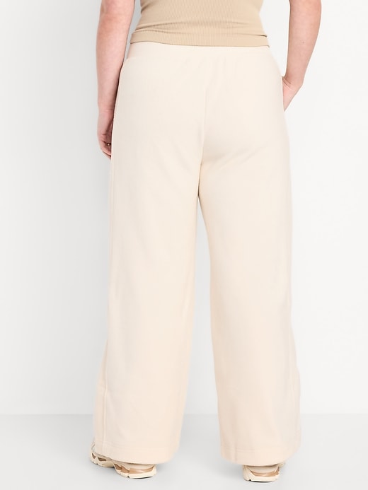 Image number 5 showing, Extra High-Waisted Microfleece Wide-Leg Sweatpants