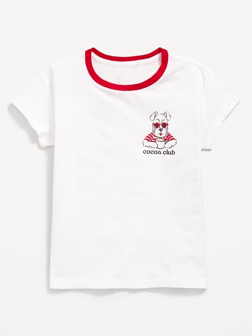 Image number 1 showing, Short-Sleeve Graphic T-Shirt for Girls