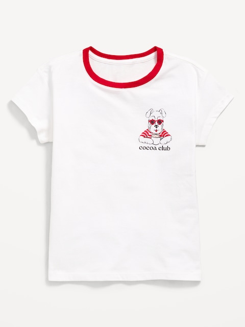 Short-Sleeve Graphic T-Shirt for Girls - Roma Red