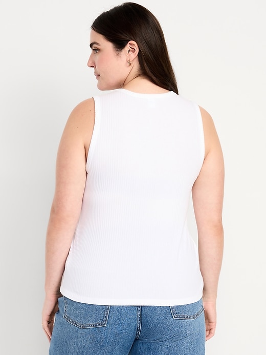 Image number 6 showing, Sleeveless Button-Down Ribbed Top