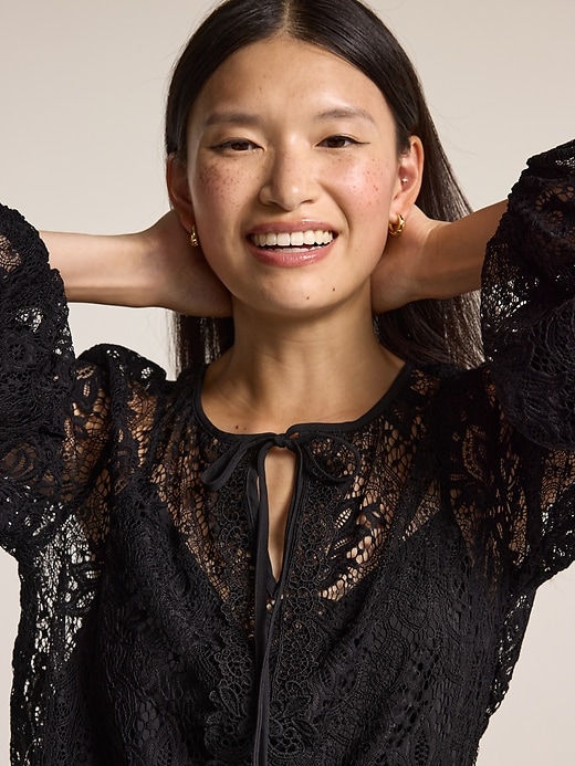 Image number 4 showing, Old Navy x Anna Sui Lace Applique Top