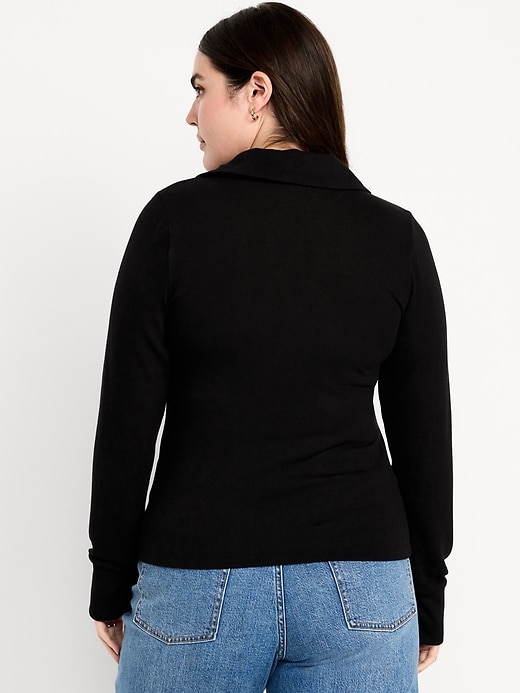 Image number 7 showing, Split-Neck Long-Sleeve Pullover Shirt