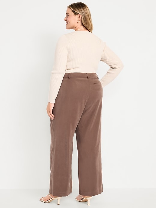 Image number 8 showing, High-Waisted Taylor Trouser Wide-Leg Pants